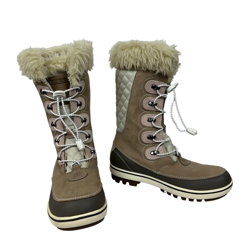 Helly Hansen  Faux F Garibaldi Lined Waterproof Leather Snow Boots 8